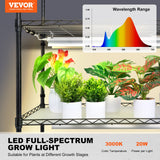 Pots, Planters & Accessories: VEVOR Plant Stand with Grow Light 6 Tiers 200W 59.1" Indoor Plant Grow Shelf
