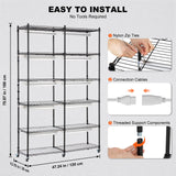 Pots, Planters & Accessories: VEVOR Plant Stand with Grow Light 6 Tiers 200W 59.1" Indoor Plant Grow Shelf