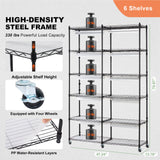Pots, Planters & Accessories: VEVOR Plant Stand with Grow Light 6 Tiers 200W 59.1" Indoor Plant Grow Shelf