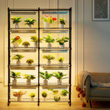 Pots, Planters & Accessories: VEVOR Plant Stand with Grow Light 6 Tiers 200W 59.1" Indoor Plant Grow Shelf