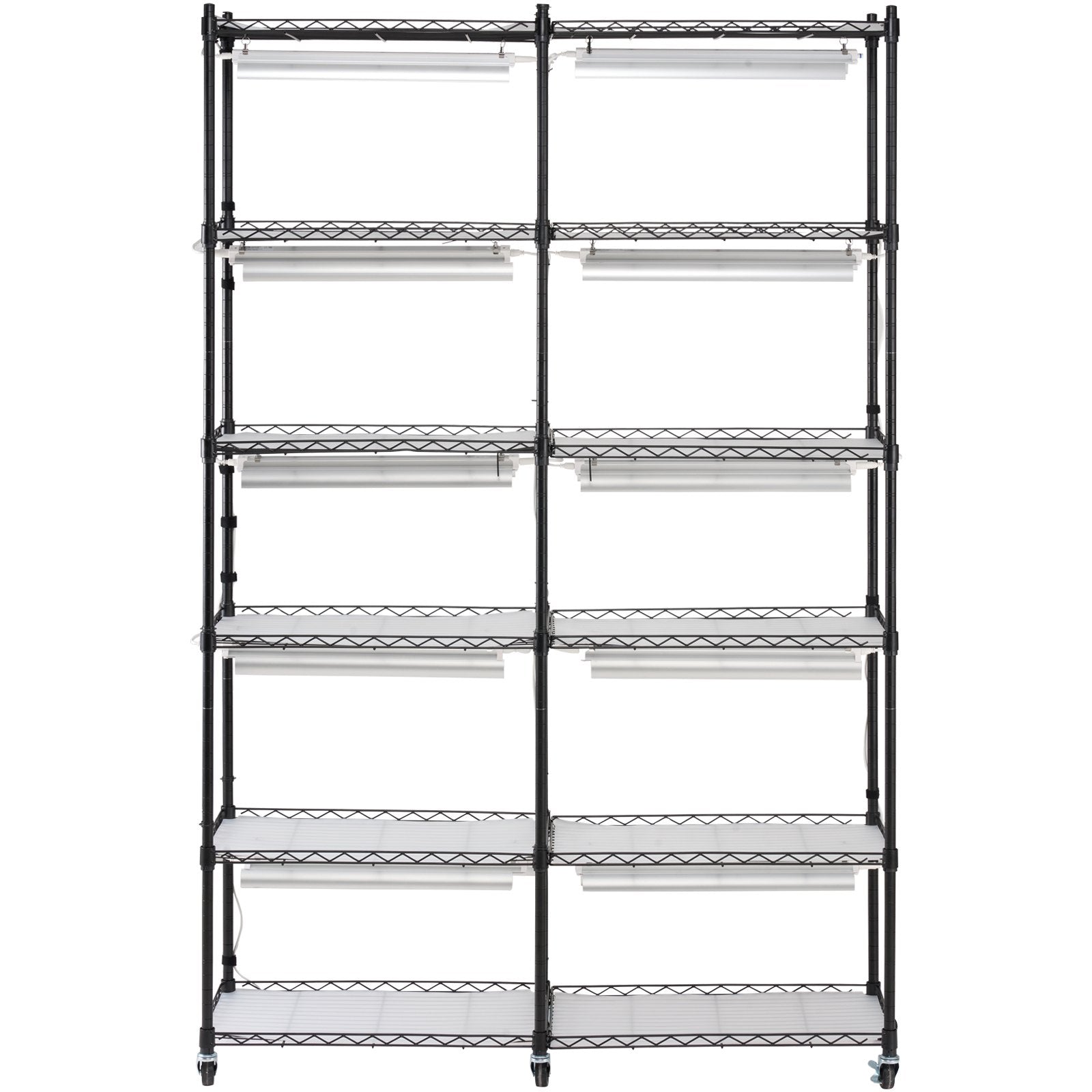 Pots, Planters & Accessories: VEVOR Plant Stand with Grow Light 6 Tiers 200W 59.1" Indoor Plant Grow Shelf