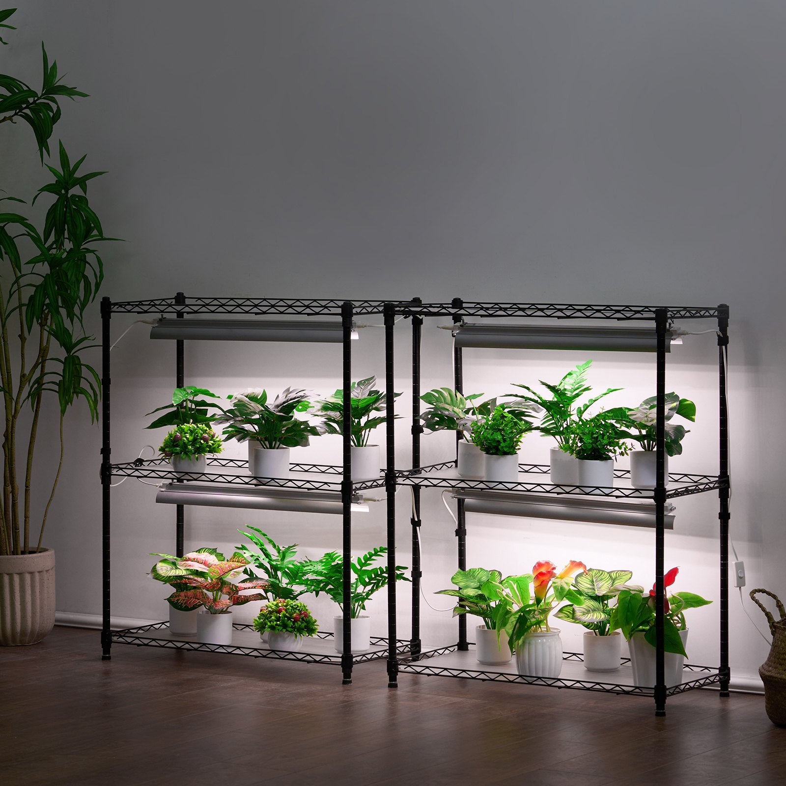 DIY Plant Stand with Grow Lights 6 Tiers 192W 70.9" Tall Plant Grow Shelf