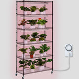 Pots, Planters & Accessories: VEVOR Plant Stand with Grow Light 6 Tiers 180W 180 cm  Indoor Plant Grow Shelf