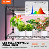 Pots, Planters & Accessories: VEVOR Plant Stand with Grow Light 6 Tiers 180W 180 cm  Indoor Plant Grow Shelf