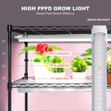 Pots, Planters & Accessories: VEVOR Plant Stand with Grow Light 6 Tiers 180W 180 cm  Indoor Plant Grow Shelf