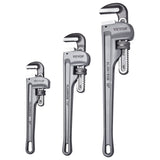 Greenhouses & Accessories: VEVOR 3-Piece Pipe Wrench Set, 10" 14" 18" Aluminum Straight Pipe Wrench, Adjustable Plumbing Wrench, with High Strength Jaw and Ergonomic Handle, Hangable Design, for Water Pipes, Automotive Repairs