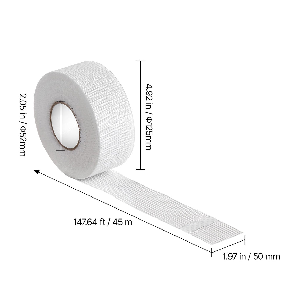 Drywall Mesh Tape, 50mm W x 45m L Self-Adhesive Fiberglass Drywall Joint Tape, 36 Rolls Dry Wall Patch for Easy Sheetrock Ceiling Crack Repair, to Achieve Smooth Even Wall Surface
