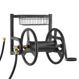 Air Compressors Accessories: VEVOR Wall Mounted Garden Hose Reel 125ft 5/8 in Metal Hose Reel with Basket