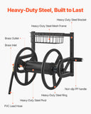Air Compressors Accessories: VEVOR Wall Mounted Garden Hose Reel 125ft 5/8 in Metal Hose Reel with Basket