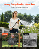 Air Compressors Accessories: VEVOR Wall Mounted Garden Hose Reel 125ft 5/8 in Metal Hose Reel with Basket