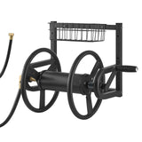 Air Compressors Accessories: VEVOR Wall Mounted Garden Hose Reel 125ft 5/8 in Metal Hose Reel with Basket