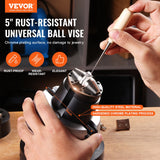 Audio Accessories: VEVOR Engraving Block 5 inch Ball Vise Setting Jewelry Ball Vise Engraving with 34PCS Attachment and Rubber Base