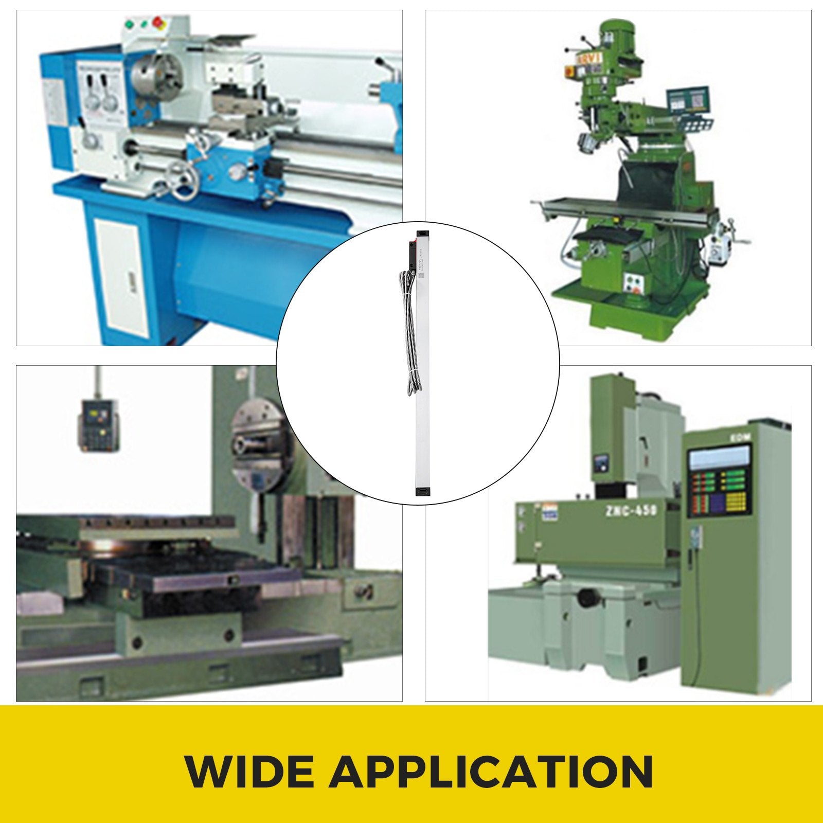 Outdoor Play Equipment: VEVOR 1 Axis Lathe Linear Scale 550mm with Accuracy 0.0002" Optical Length Precision Linear Scale Aluminum Body for Mill Milling Lathe Machine with Accessories (550mm(22"))