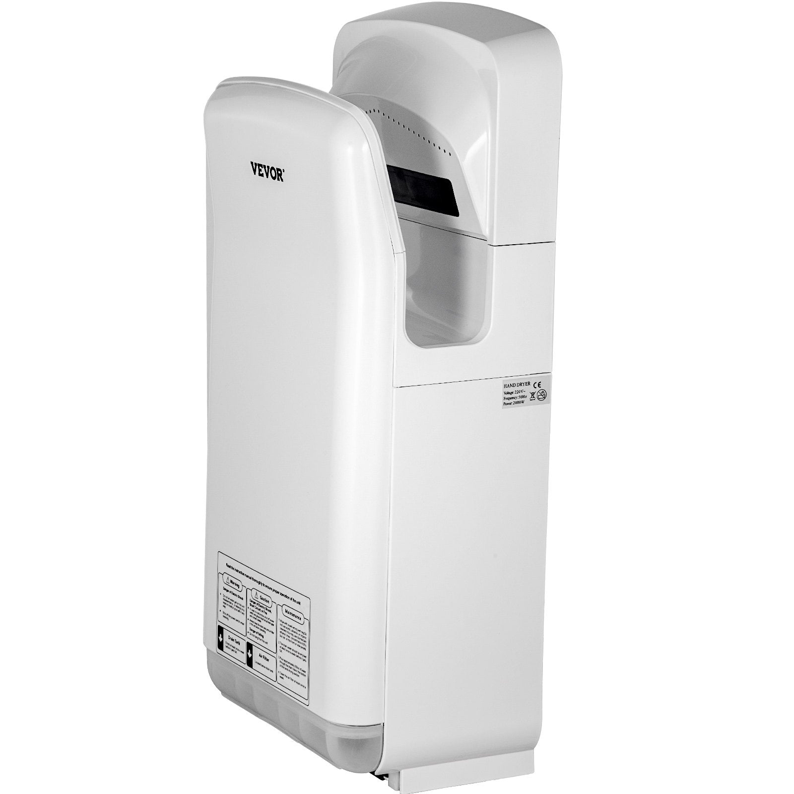 Automotive Cleaning: VEVOR Jet Hand Dryer Blade Hand Dryer Automatic High Speed for Washroom White