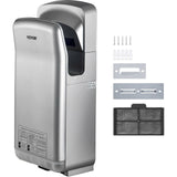 Automotive Cleaning: VEVOR Jet Hand Dryer Blade Hand Dryer Automatic High Speed for Washroom Silver