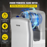 Automotive Cleaning: VEVOR Jet Hand Dryer Blade Hand Dryer Automatic High Speed for Washroom Silver