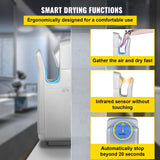 Automotive Cleaning: VEVOR Jet Hand Dryer Blade Hand Dryer Automatic High Speed for Washroom Silver