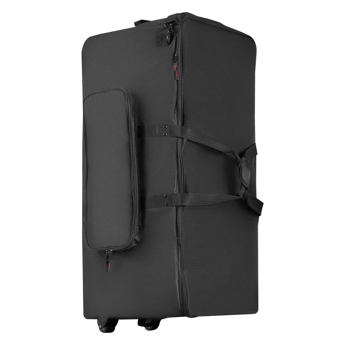 Electronic Drum Kit Bag, 600D, Padded Drum Bag with Wheels, Large 920 x 420 x 410 mm Interior, Lightweight Travel Case with Detachable Dividers, and Multiple Pockets, for Electric Drums, Black