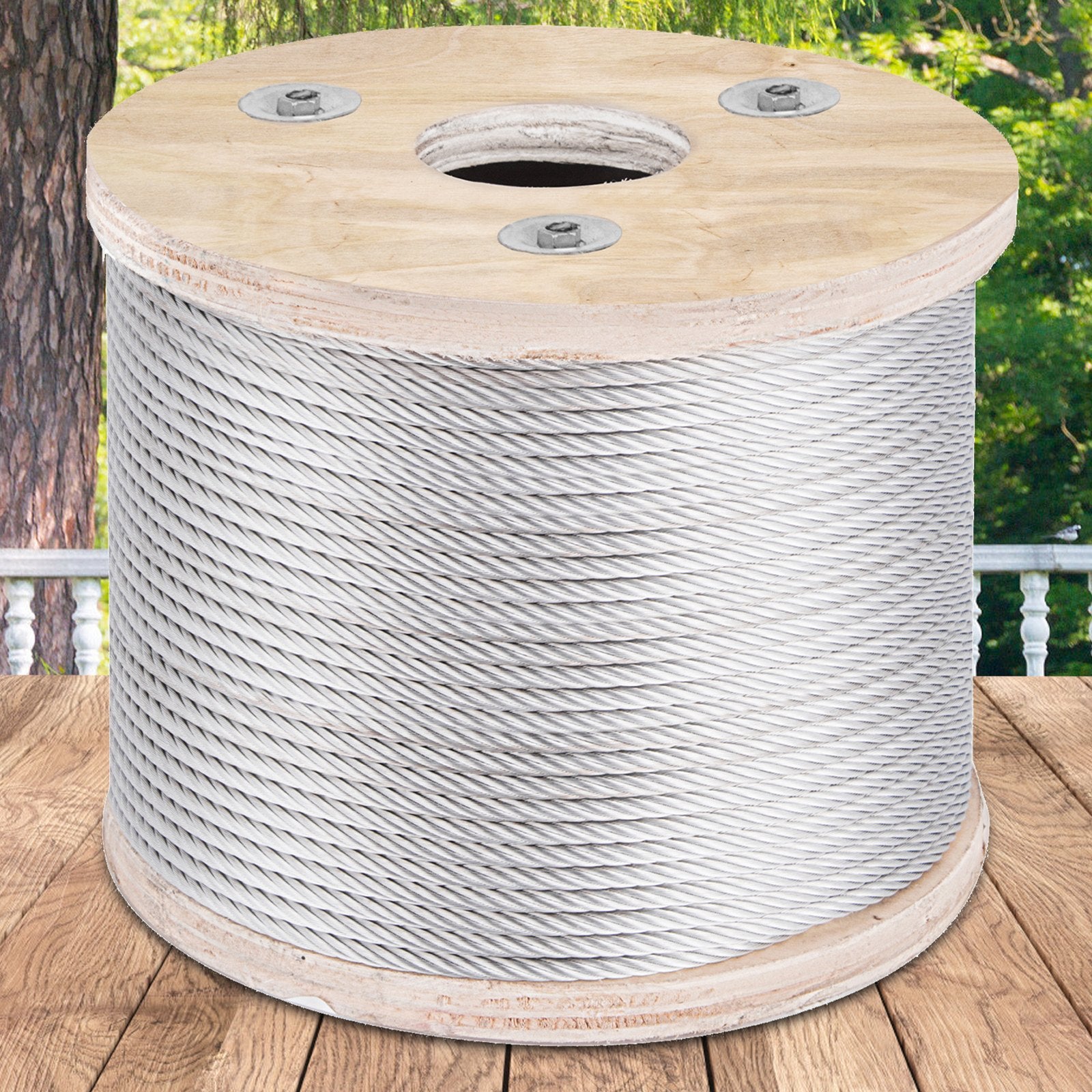 Automotive Repair & Speciality Tools: VEVOR 304 Stainless Steel Wire Rope Cable 4.8 mm 7x19 76 m reel