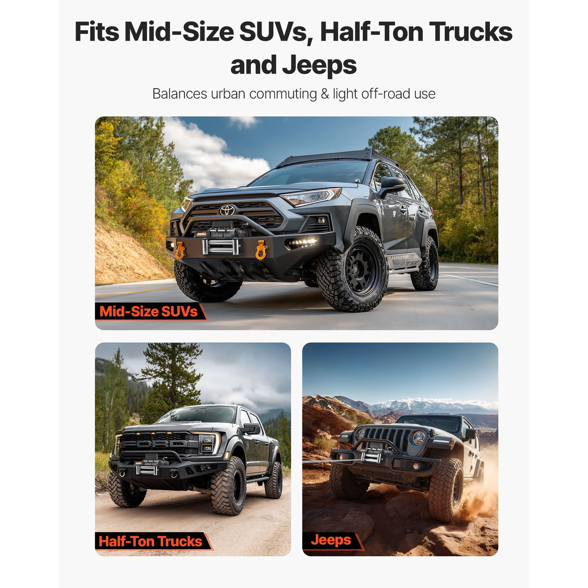 Electric Winch, 4500 kg Load Capacity, 12V DC Truck Winch with Φ8.3 mm x 19.8 m Steel Rope, Wireless & Wired Remote Control, IP55 Waterproof for Towing SUV Jeep Trailer Boat Off-Road Vehicle