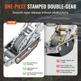 Gardening Tools: VEVOR Come Along Winch, 5 Ton Max Pulling Capacity, 3.5 m Steel Cable, 3 Hooks, Heavy Duty Ratchet Power Puller Tool with Dual Gears, Automotive Hoist Cable Puller Ideal for Vehicle Rescue