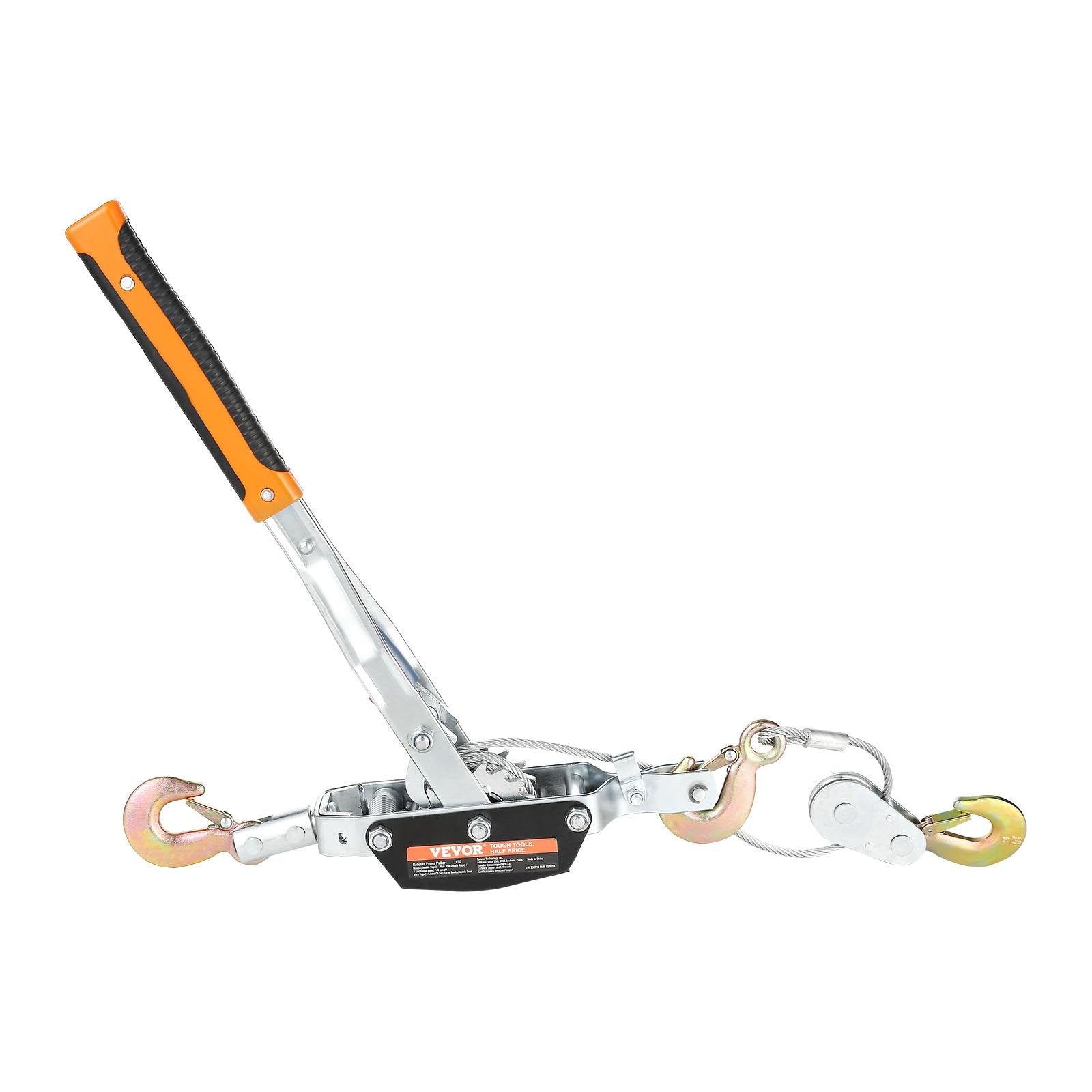 Gardening Tools: VEVOR Come Along Winch, 5 Ton Max Pulling Capacity, 3.5 m Steel Cable, 3 Hooks, Heavy Duty Ratchet Power Puller Tool with Dual Gears, Automotive Hoist Cable Puller Ideal for Vehicle Rescue
