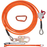Building Materials: VEVOR 12.7mm Steel Core Flipline, 16ft(4.8m)Arborist Flipline for Tree Climbing with Alloy Steel Snap Hook & Aluminum Alloy Carabiner, 30KN Breaking Tension for Fall Protection, Tree Climber