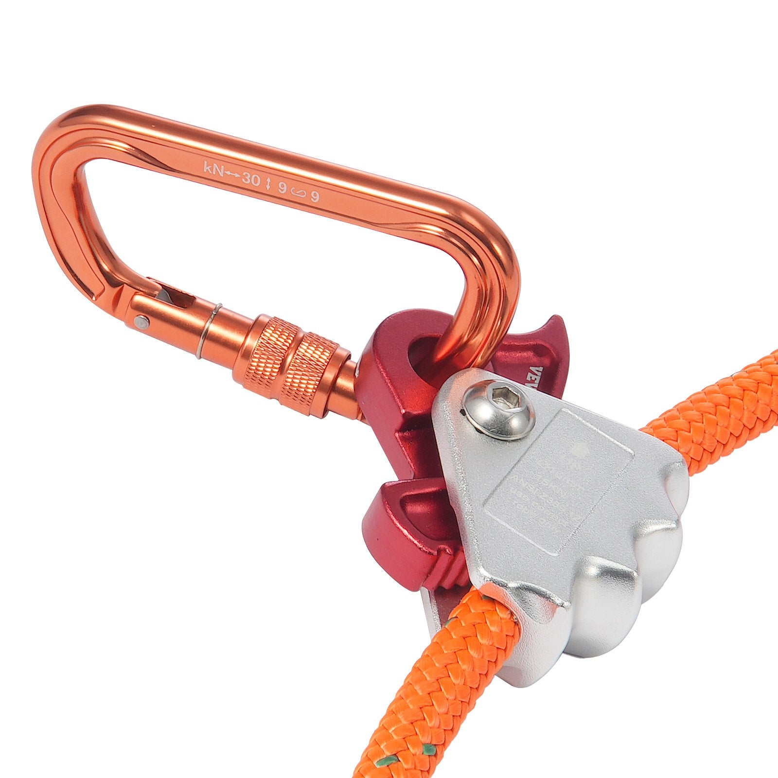 Outdoor Play Equipment: VEVOR 16mm Steel Core Flipline 8ft(2.4m) Arborist Flipline for Fall Protection