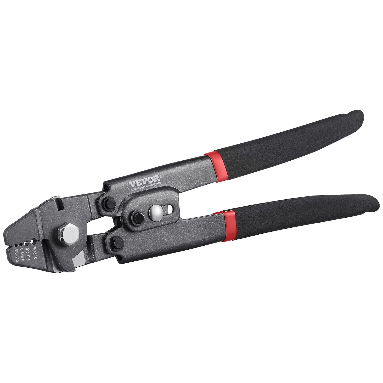 Cutters: VEVOR Crimping Tool, Up To 2.2mm Wire Rope Crimping Tool, Crimping Loop Sleeve Kit with a Cable Cutter and 160pcs Aluminum Buckles, Teflon Coating Anti-Rust Fishing Crimping Tool