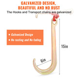 Building Materials: VEVOR V-Chain Bridle, 4364 kg Working Load Limit, 8 x 914.4 mm G80 Tow Chain with RTJ Cluster Hooks, DOT Certified, Galvanized Coating Manganese Steel & D-Shackle, for Lifting & Moving Activities