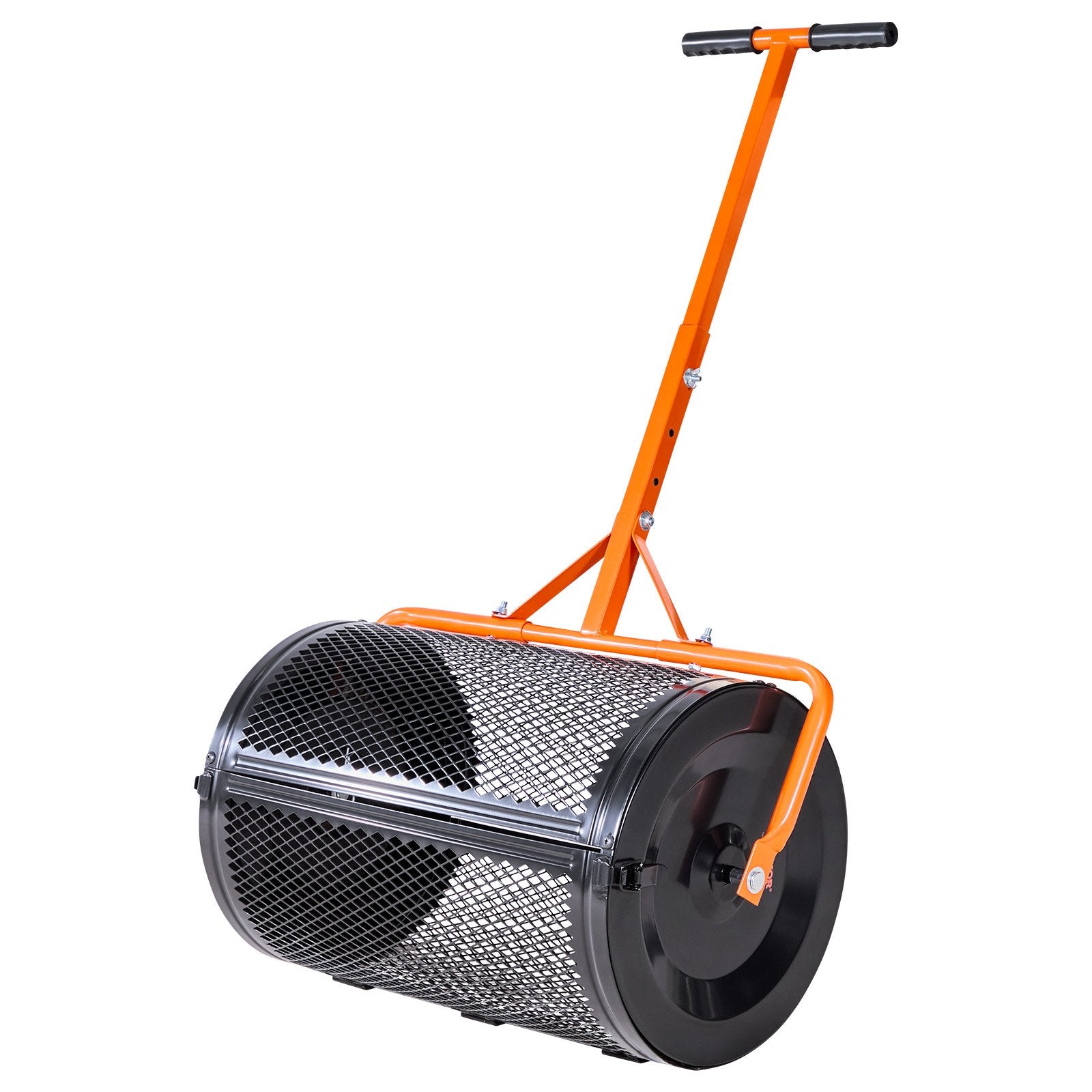 Coasters: VEVOR Compost Spreader, 24 in Wide Peat Moss Spreader with T Shaped Handle, 3 Heights Adjustable, Powder-Coated Steel Garden Peat Moss Roller, Heavy Duty Grass Seed Spreaders for Planting Seeding