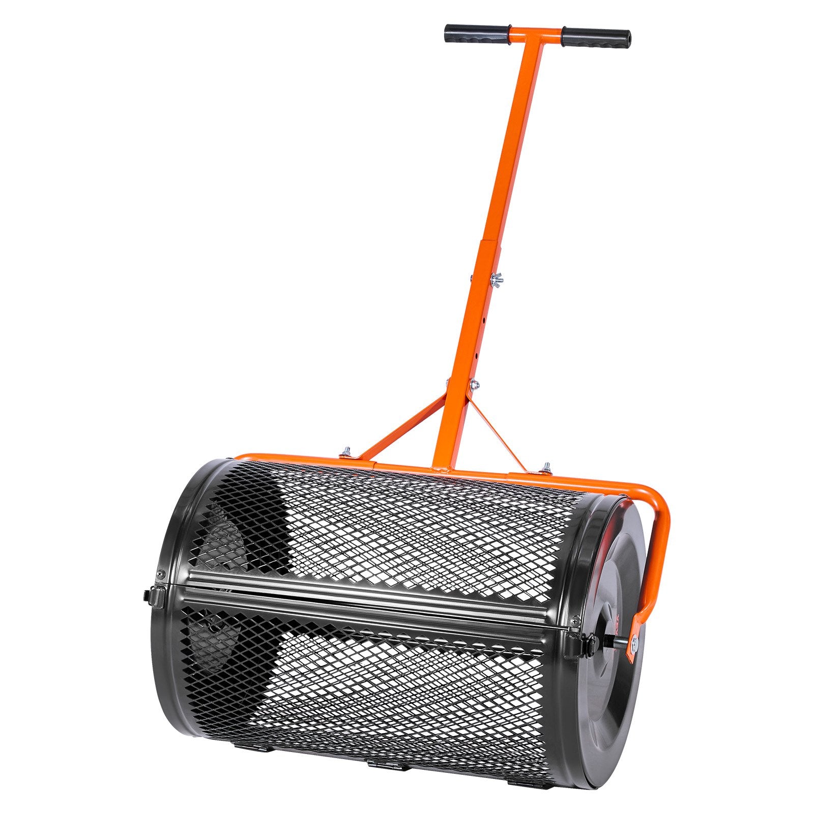 Coasters: VEVOR Compost Spreader, 24 in Wide Peat Moss Spreader with T Shaped Handle, 3 Heights Adjustable, Powder-Coated Steel Garden Peat Moss Roller, Heavy Duty Grass Seed Spreaders for Planting Seeding