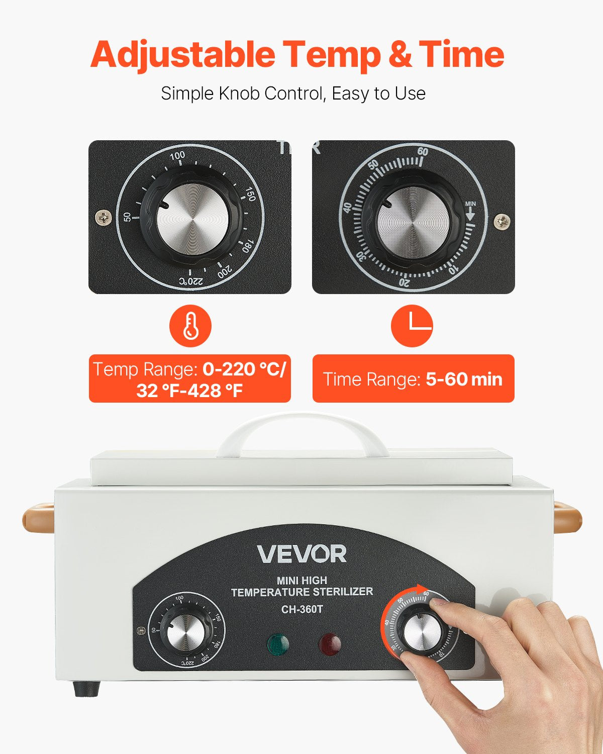 Painting Tools: VEVOR High Temperature Autoclave Machine, 2L, 300W High Temperature Cleaner Machine Box with Adjustable Temperature and Time, Dry Heat Cabinet Nail Tool Cleaner for Labs, Home, Nail and Beauty Salons