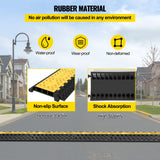 Traffic Control & Parking Tools: VEVOR Rubber Cable Guard, 3-Channel, 2 x 2.3 in - Durable Cord Protection Ramp for Driveways, 6600 lbs Capacity