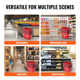 Beekeeping: VEVOR Shopping Baskets, 6PCS, 39L Shopping Carts with Handles, Plastic Rolling Shopping Basket with Wheels, Large Portable Shopping Basket Set for Supermarkets, Retail Stores, Grocery Shopping, Red