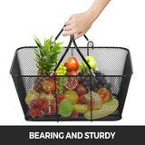 Retail: VEVOR Shopping Baskets with Handles, 12PCS, Black Metal Shopping Basket, Portable Wire Shopping Basket, Black Wire Mesh shopping Basket Set for Supermarkets, Retail Stores, Grocery Shopping, Black