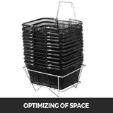 Retail: VEVOR Shopping Baskets with Handles, 12PCS, Black Metal Shopping Basket, Portable Wire Shopping Basket, Black Wire Mesh shopping Basket Set for Supermarkets, Retail Stores, Grocery Shopping, Black