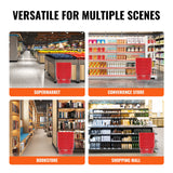 Food Storage: VEVOR Shopping Basket, Set of 12, 24L Durable Plastic Grocery Basket with Handle and Stand, 425 x 295 x 225 mm Portable Shop Basket Bulk Used for Retail Store, Supermarket, and Grocery Shopping, Red