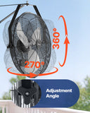 Automotive Repair & Speciality Tools: VEVOR 615mm Industrial Wall Mount Fan 3 Speed 4650 CFM for Garage Greenhouse