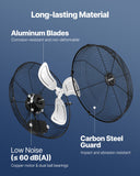 Automotive Repair & Speciality Tools: VEVOR 615mm Industrial Wall Mount Fan 3 Speed 4650 CFM for Garage Greenhouse