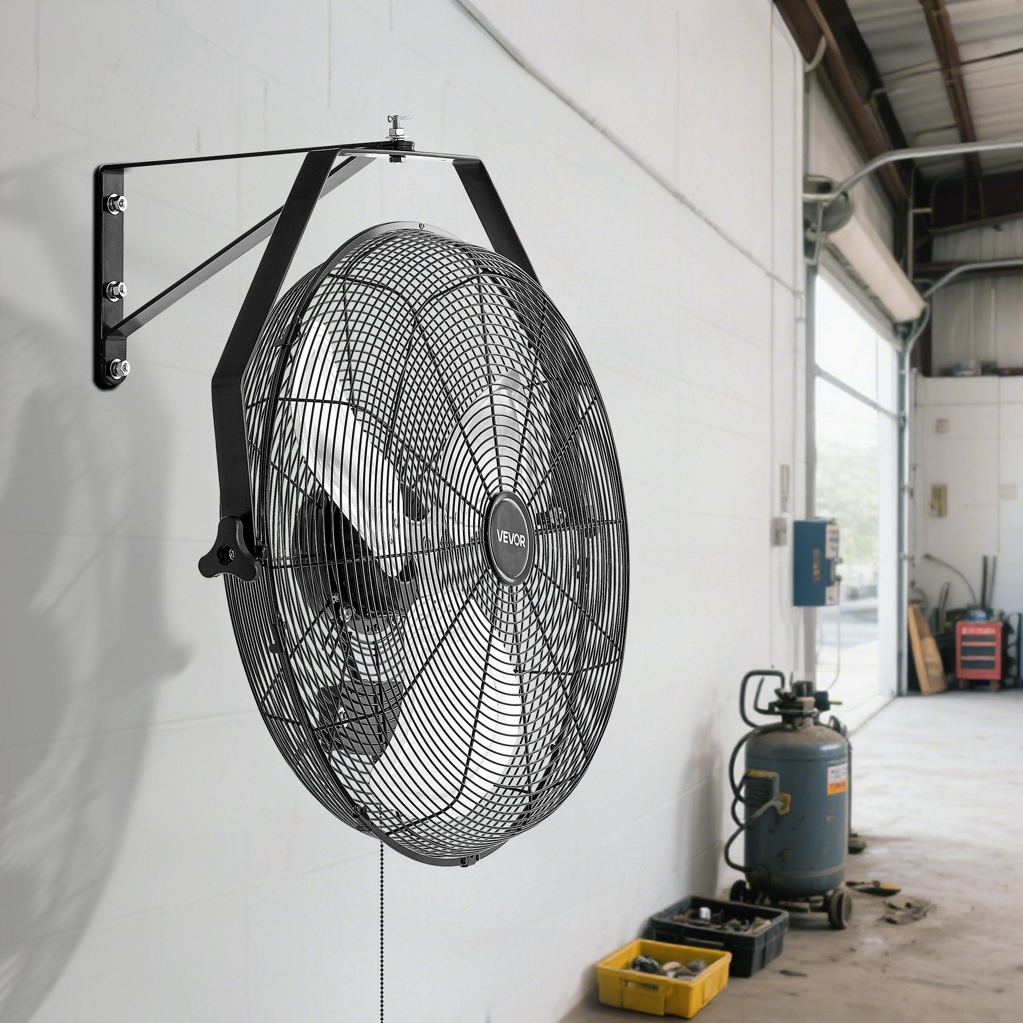 Automotive Repair & Speciality Tools: VEVOR 615mm Industrial Wall Mount Fan 3 Speed 4650 CFM for Garage Greenhouse