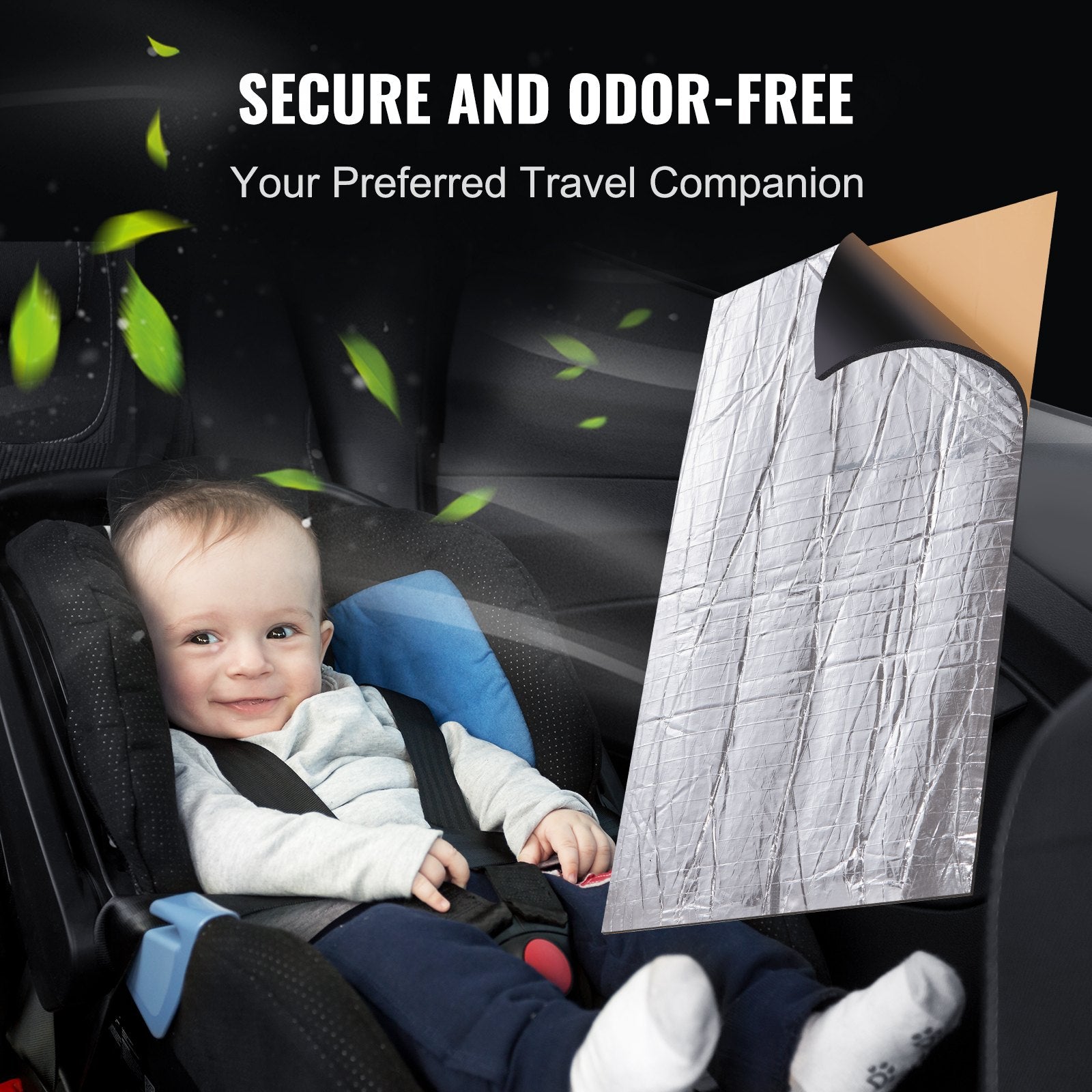 Audio Accessories: VEVOR Car Sound Deadening Mat, 400 mil 1.5sq.m Automotive Sound Deadener, High Density Foam Sound Deadener Material & Heat Barrier, Double Layer Waterproof Structure Acoustic Insulation Mat