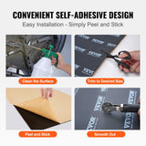 Automotive Decor: VEVOR Car Sound Deadening Mat, 200 mil 2.3sq.m Car Sound Dampening Material, Butyl Automotive Sound Deadener, Noise Insulation and Vibration Dampening Material for Car