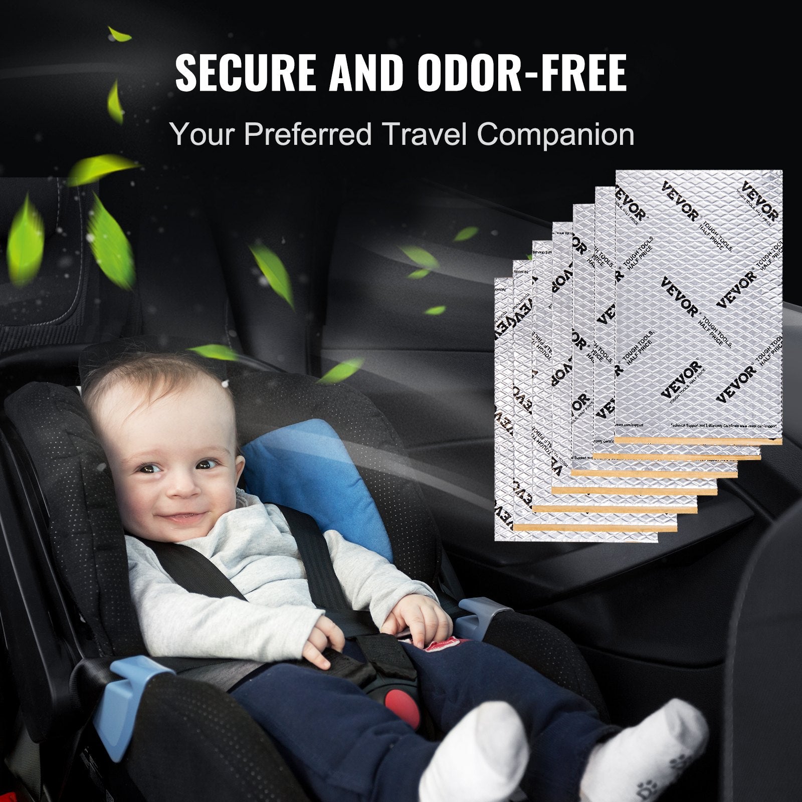 Automotive Decor: VEVOR Car Sound Deadening Mat, 50 mil 4.8sq.m Car Sound Dampening Material, Butyl Automotive Sound Deadener, Noise Insulation and Vibration Dampening Material for Car