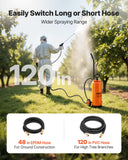 Salt & Pepper Shakers: VEVOR Industrial Concrete Sprayer with Wheeled Cart, 14L Stainless Steel Sprayer, Heavy Duty Tri-Poxy Pump Sprayers, 52cm Wand, 1.2m & 3m Hoses, 2 Brass Nozzles for Construction, Lawn & Garden