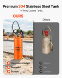 Salt & Pepper Shakers: VEVOR Industrial Concrete Sprayer, 14L Stainless Steel Sprayer, Heavy Duty Tri-Poxy Pump Sprayers, 52cm Wand with Ergonomic Gun Handle, 1.2m & 3m Hoses, 2 Brass Nozzles for Construction, Garden