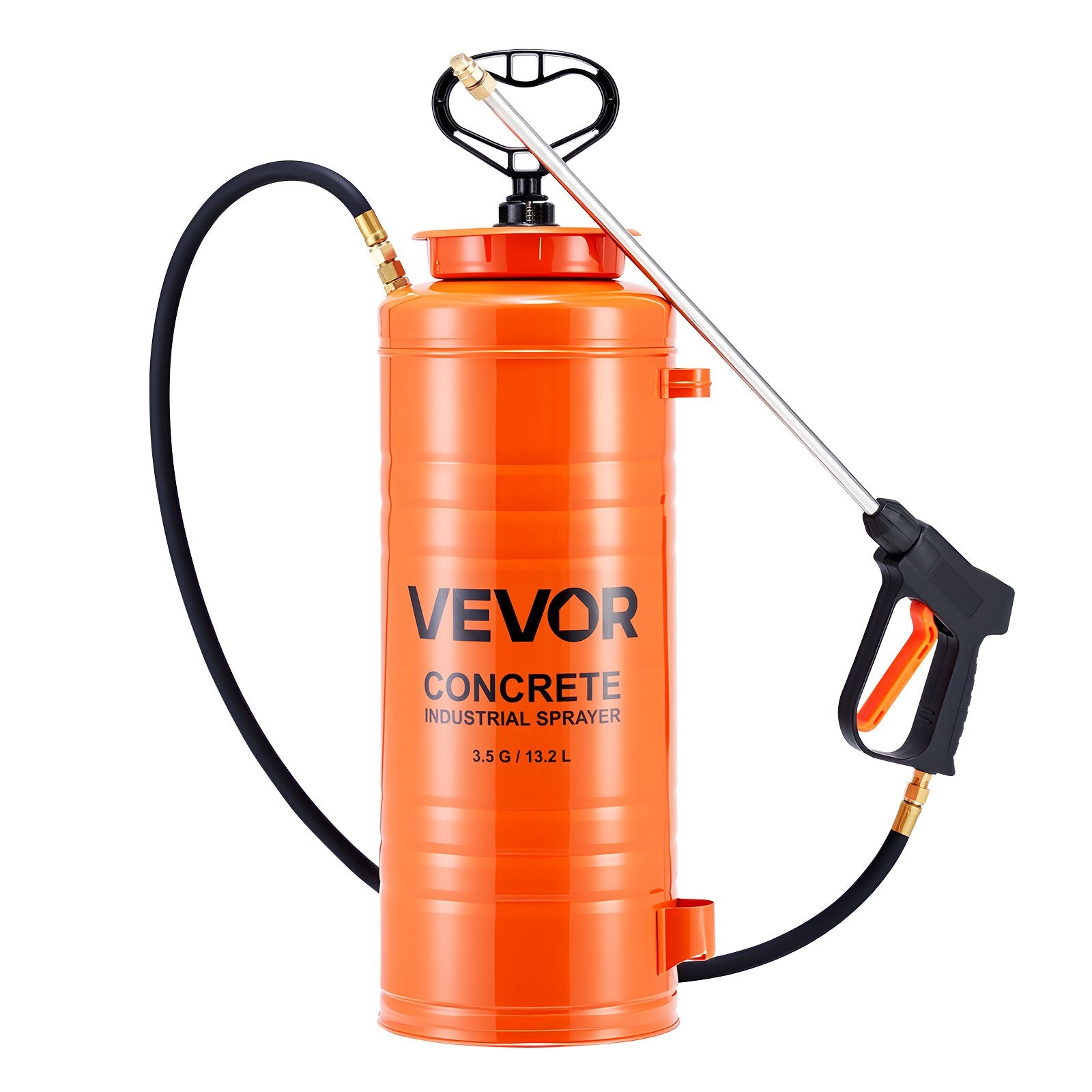 Salt & Pepper Shakers: VEVOR Industrial Concrete Sprayer, 14L Stainless Steel Sprayer, Heavy Duty Tri-Poxy Pump Sprayers, 52cm Wand with Ergonomic Gun Handle, 1.2m & 3m Hoses, 2 Brass Nozzles for Construction, Garden