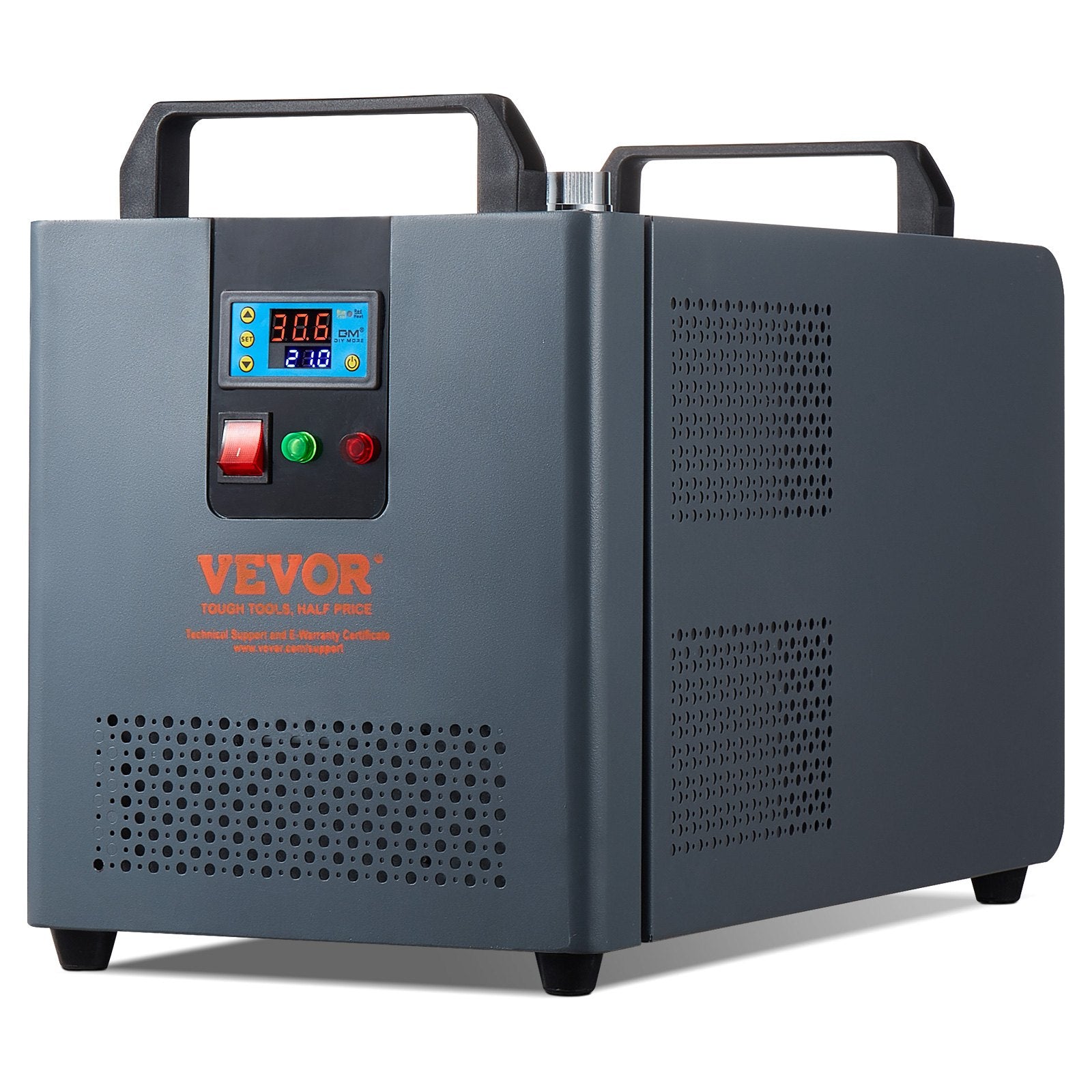 Automotive Repair & Speciality Tools: VEVOR Industrial Water Chiller, KH-6000, 200W Industrial Water Cooler Cooling System with Compressor 12 L Water Tank Capacity 7.8 L/min Max Flow Rate, for CO2 Laser Engraving Machine Cooling Machine