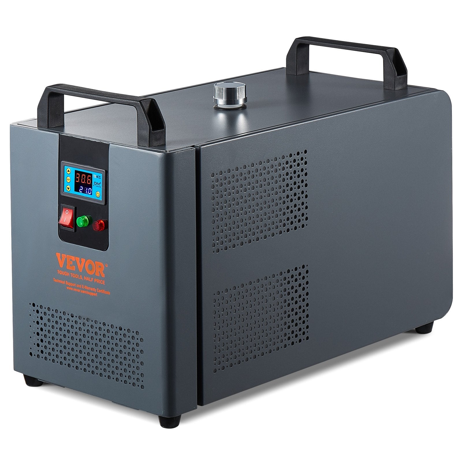 Automotive Repair & Speciality Tools: VEVOR Industrial Water Chiller, KH-6000, 200W Industrial Water Cooler Cooling System with Compressor 12 L Water Tank Capacity 7.8 L/min Max Flow Rate, for CO2 Laser Engraving Machine Cooling Machine