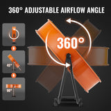 Desktops & Accessories: VEVOR Drum Fan 24 Inch High Velocity Industrial Use 3-Speed Timer for Warehouse